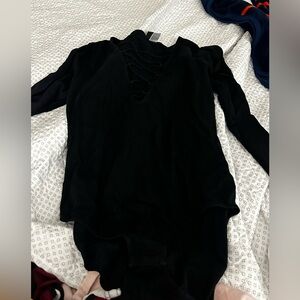 Black long sleeve bodysuit